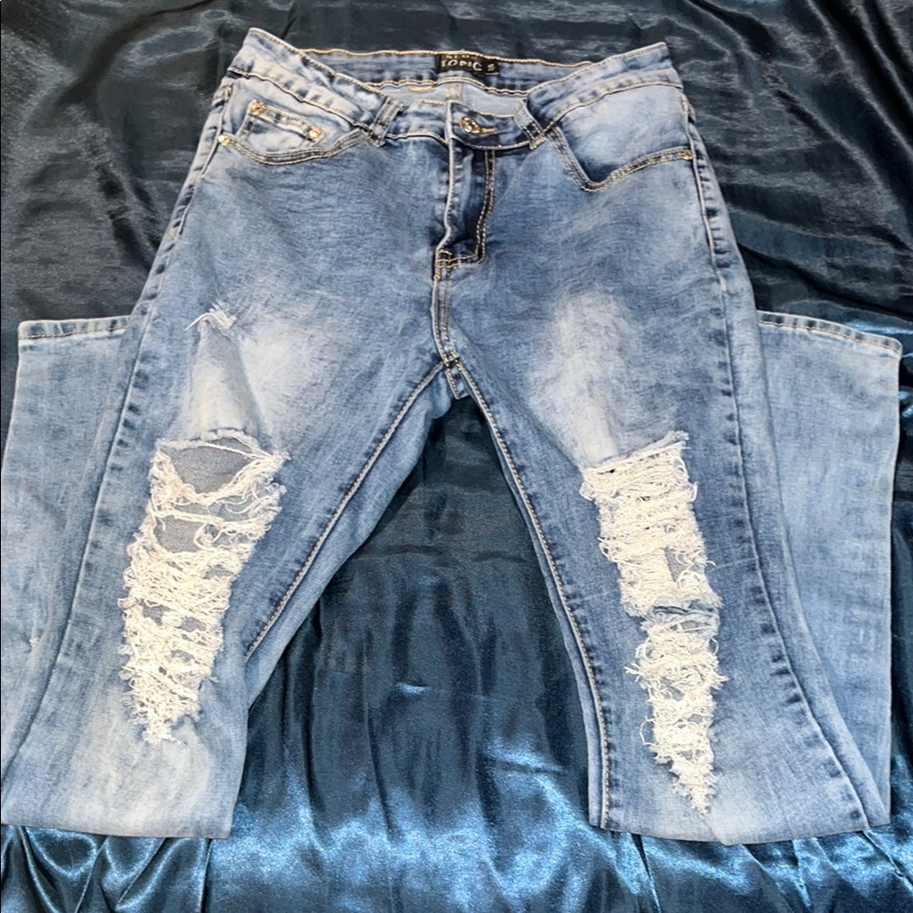 Blue Ripped Jeans - Picture 3 of 4